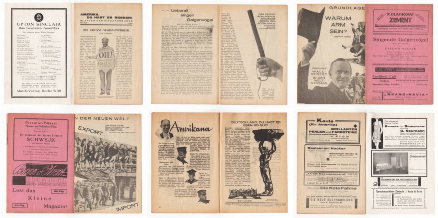 Blätter der Piscatorbühne - Amerika, Du hast es besser!, Bepa-Verlag 1928, Beispielseiten, sample spreads - http://josefchladek.com/book/blatter_der_piscatorbuhne_-_amerika_du_hast_es_besser