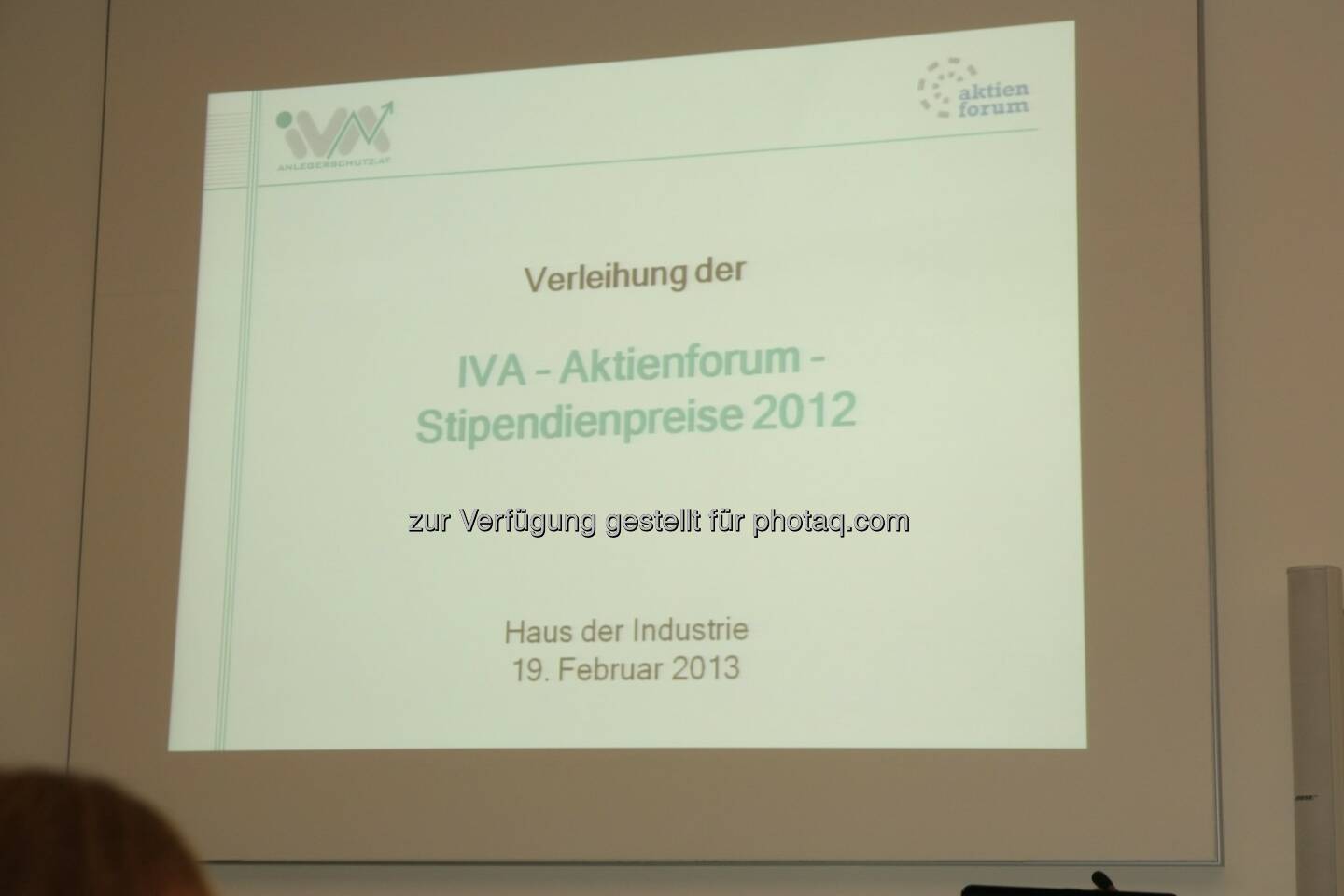 IVA - Aktienforum Stipendienpreise 2012