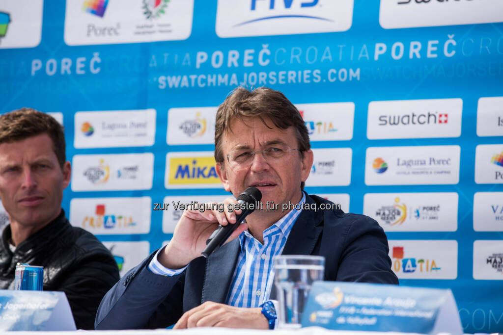 Hannes Jagerhofer, CEO of Beach Majors GmbH verkündete heute den Tour-Start in Poreč (Bild: Tomislav Može), © Aussendung (09.04.2015) 