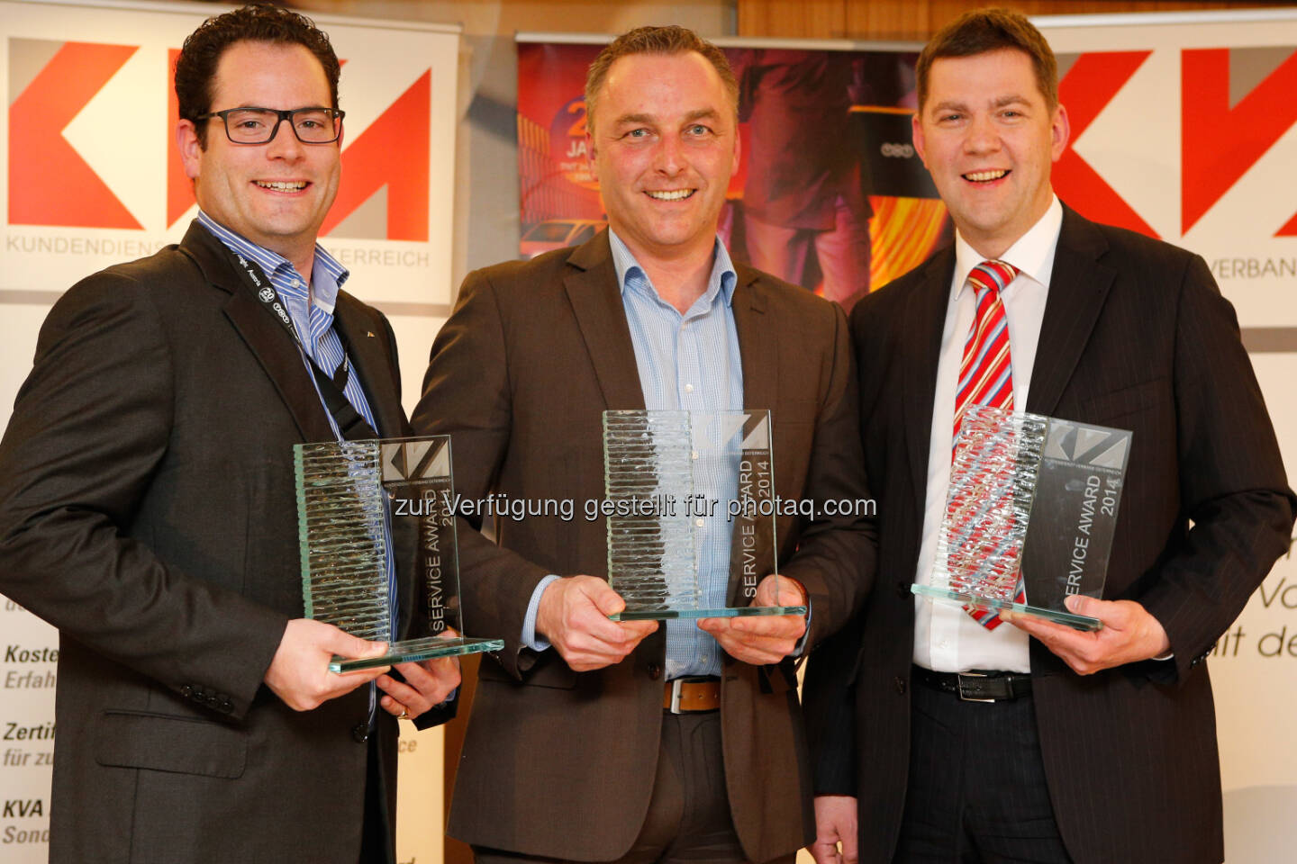 Robert Grellet Walter Bösch GmbH & Co KG, Andreas Fuchs Endress & Hauser GmbH und Konrad Rathmayr Miele GmbH: KVA Kundendienst Verband Österreich: KVA Service Award zum 14. Mal vergebena