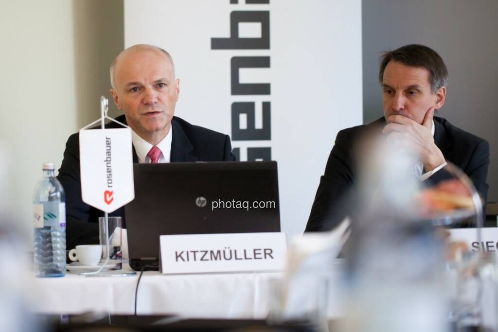 Günter Kitzmüller, Rosenbauer International AG, Dieter Siegel, Rosenbauer International AG, © photaq/Michaela Mejta (15.04.2015) 