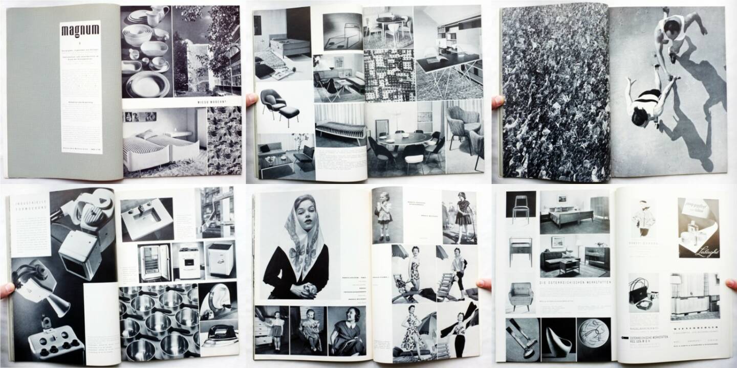 magnum – die Zeitschrift für das moderne Leben, Nummer 1, Zeitschriftenverlag Austria International 1954, Beispielseiten, sample spreads - http://josefchladek.com/book/magnum_die_zeitschrift_fur_das_moderne_leben_nummer_1_1954_-_wieso_modern