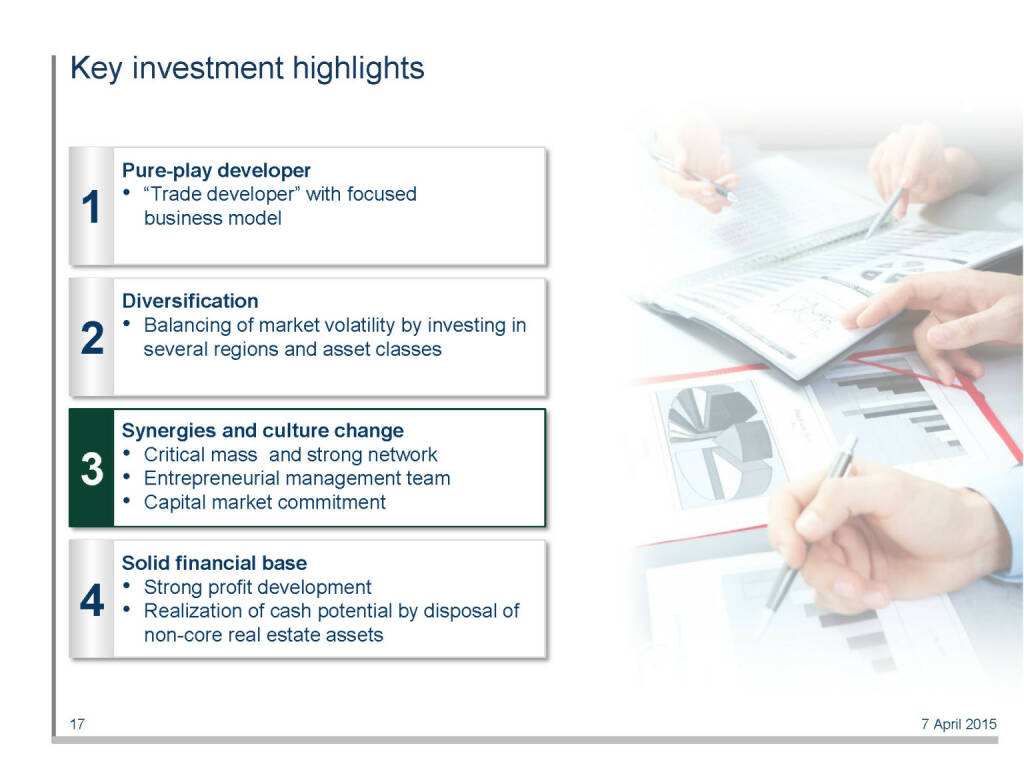 Key investment highlights (16.04.2015) 