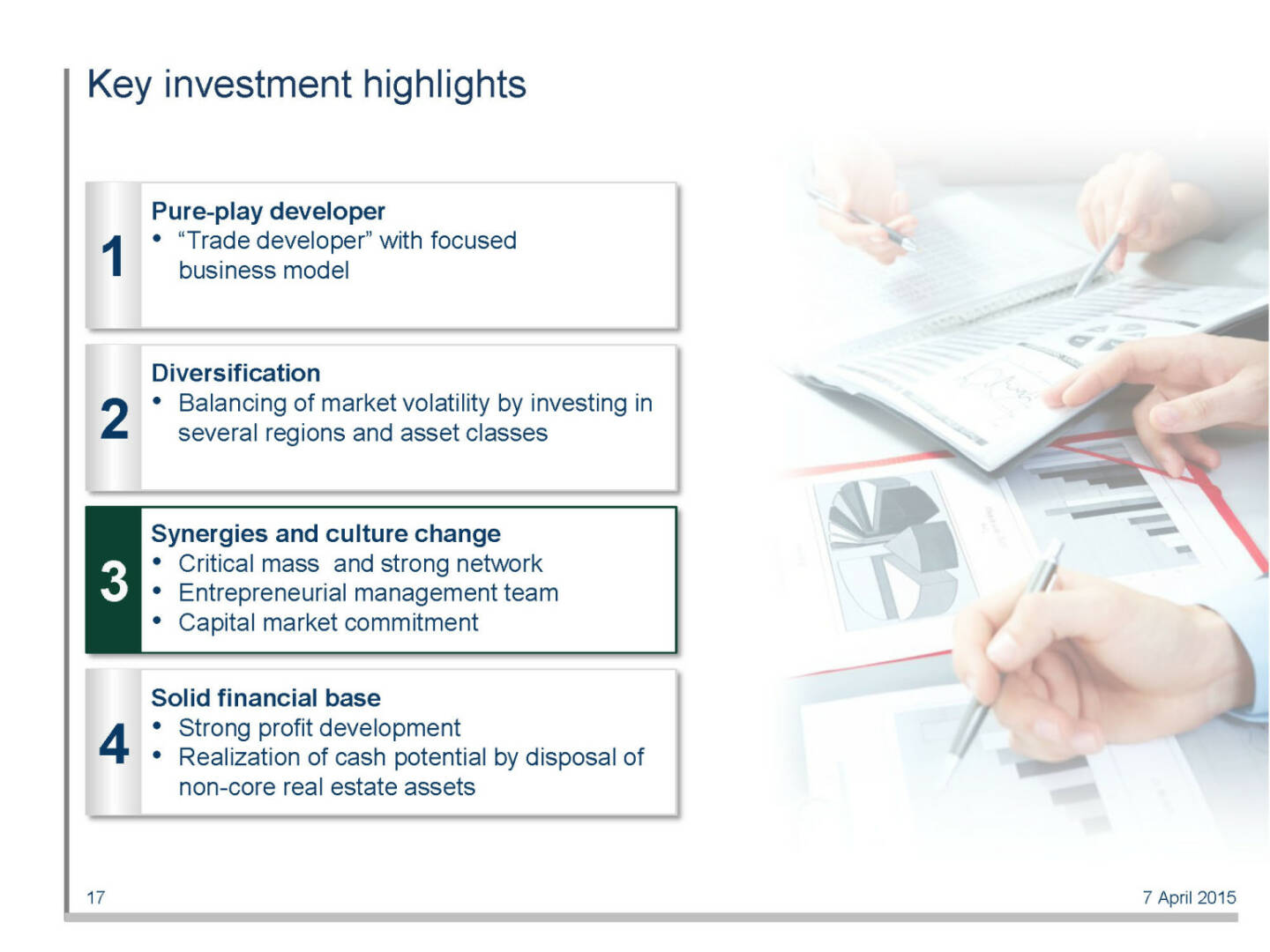 Key investment highlights