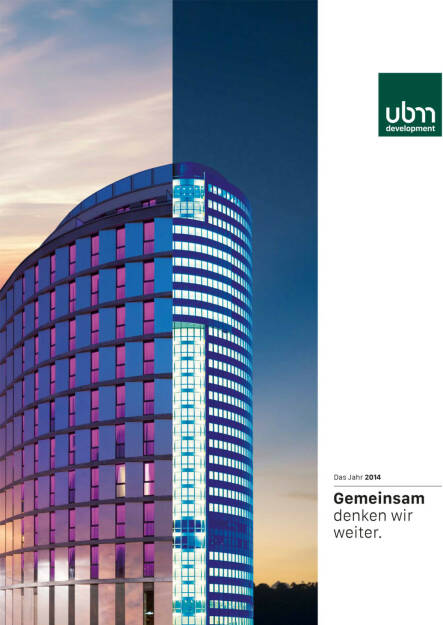 UBM Jahresfinanzbericht/Geschäftsbericht 2014 - http://boerse-social.com/financebooks/show/ubm_jahresfinanzberichtgeschaftsbericht_2014 (16.04.2015) 