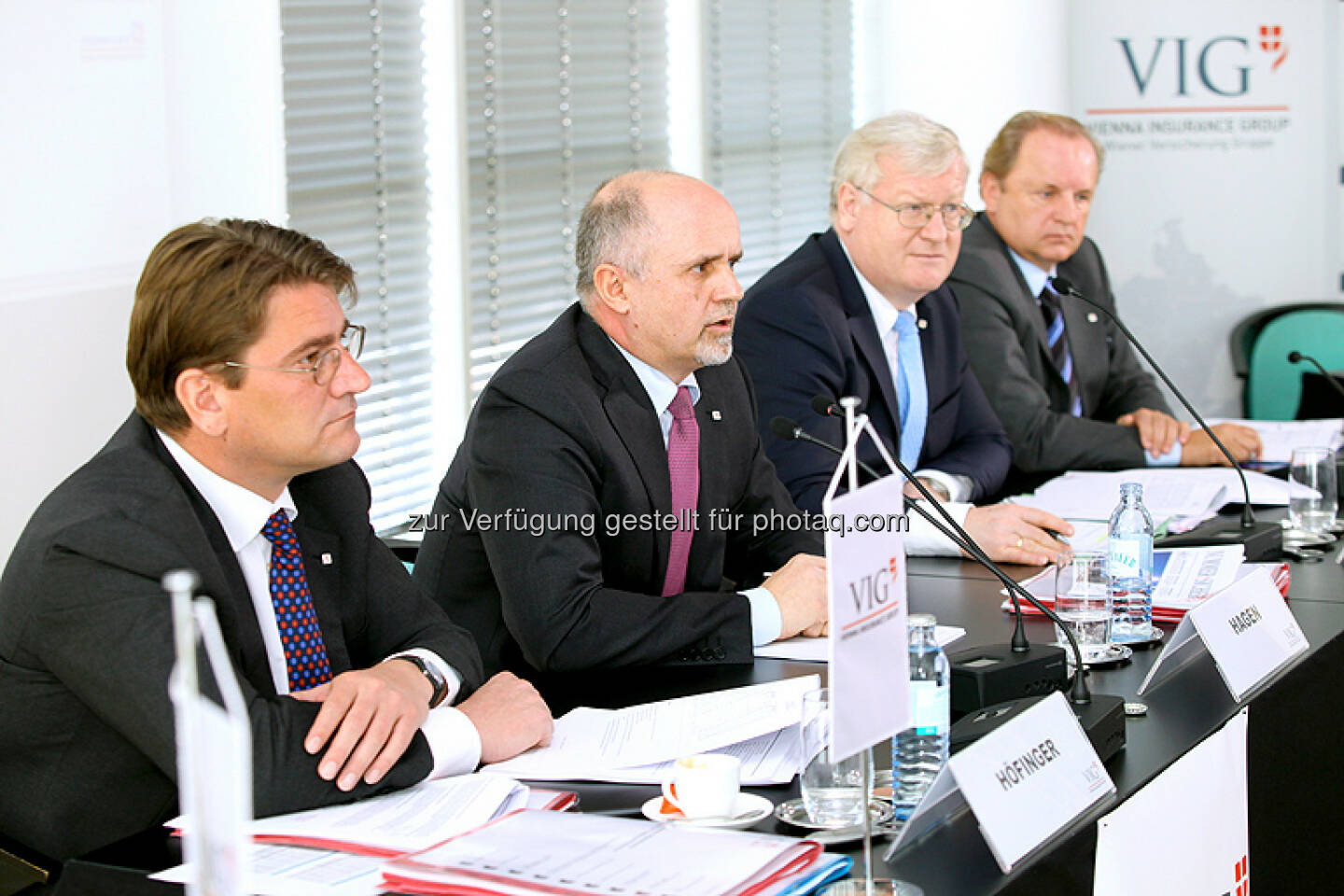 Peter Höfinger, Peter Hagen, Martin Simhandl, Franz Fuchs, Vorstand VIG