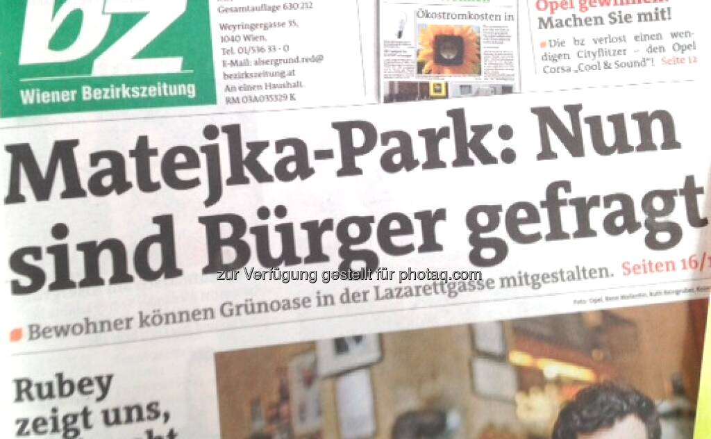 Matejka-Park? finanzmarktfoto.at hat Asset Manager Wolfgang Matejka um eine Stellungnahme gefragt: Bin ein Fan von Nachhaltigkeit. Bäume sind das auf jeden Fall. Und Erholung muss man in diesen Zeiten nehmen wo man sie kriegen kann. Mal checken, wie die auf den Namen kommen. Viktor Matejka vielleicht  (22.02.2013) 