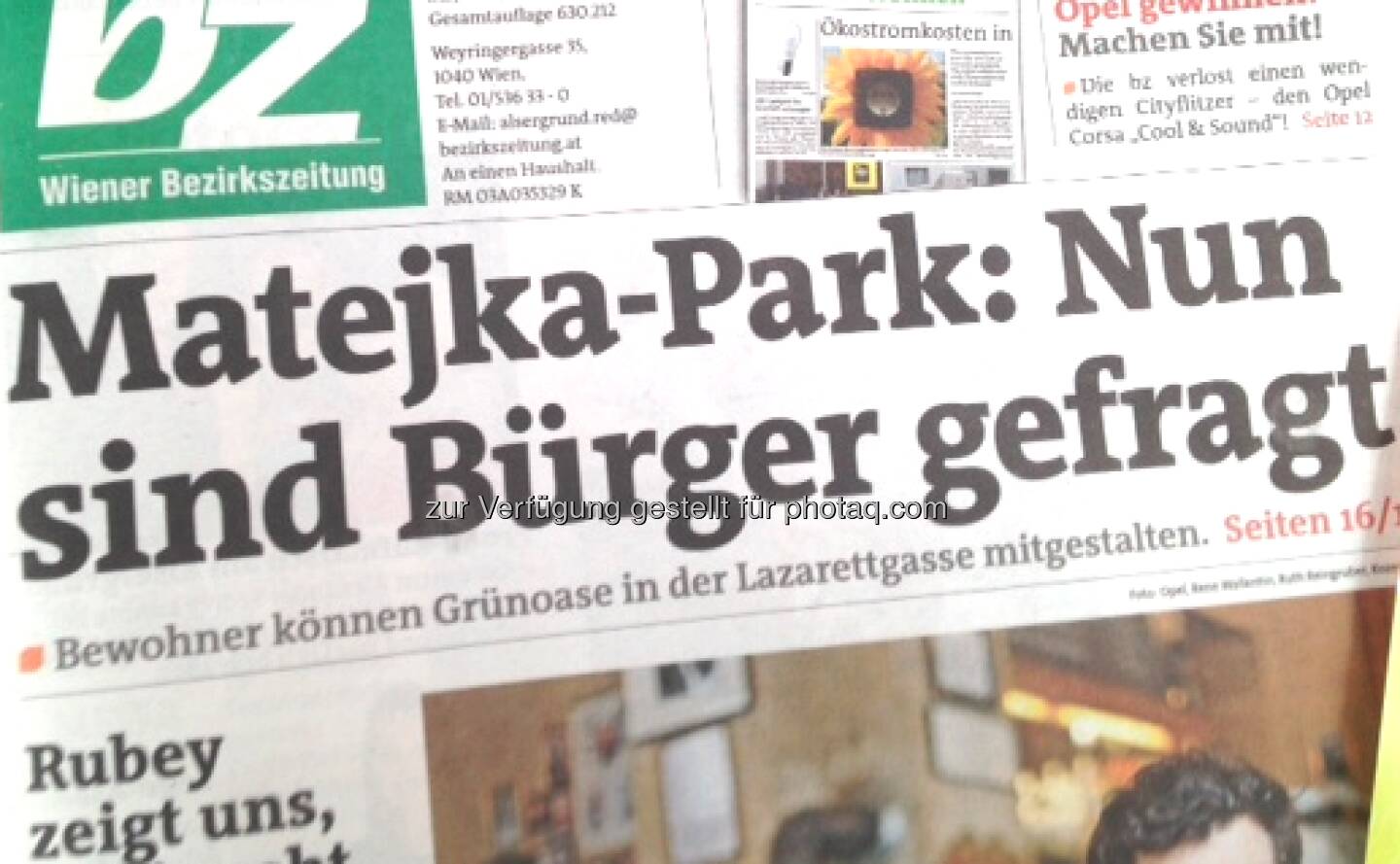 Matejka-Park? finanzmarktfoto.at hat Asset Manager Wolfgang Matejka um eine Stellungnahme gefragt: Bin ein Fan von Nachhaltigkeit. Bäume sind das auf jeden Fall. Und Erholung muss man in diesen Zeiten nehmen wo man sie kriegen kann. Mal checken, wie die auf den Namen kommen. Viktor Matejka vielleicht 