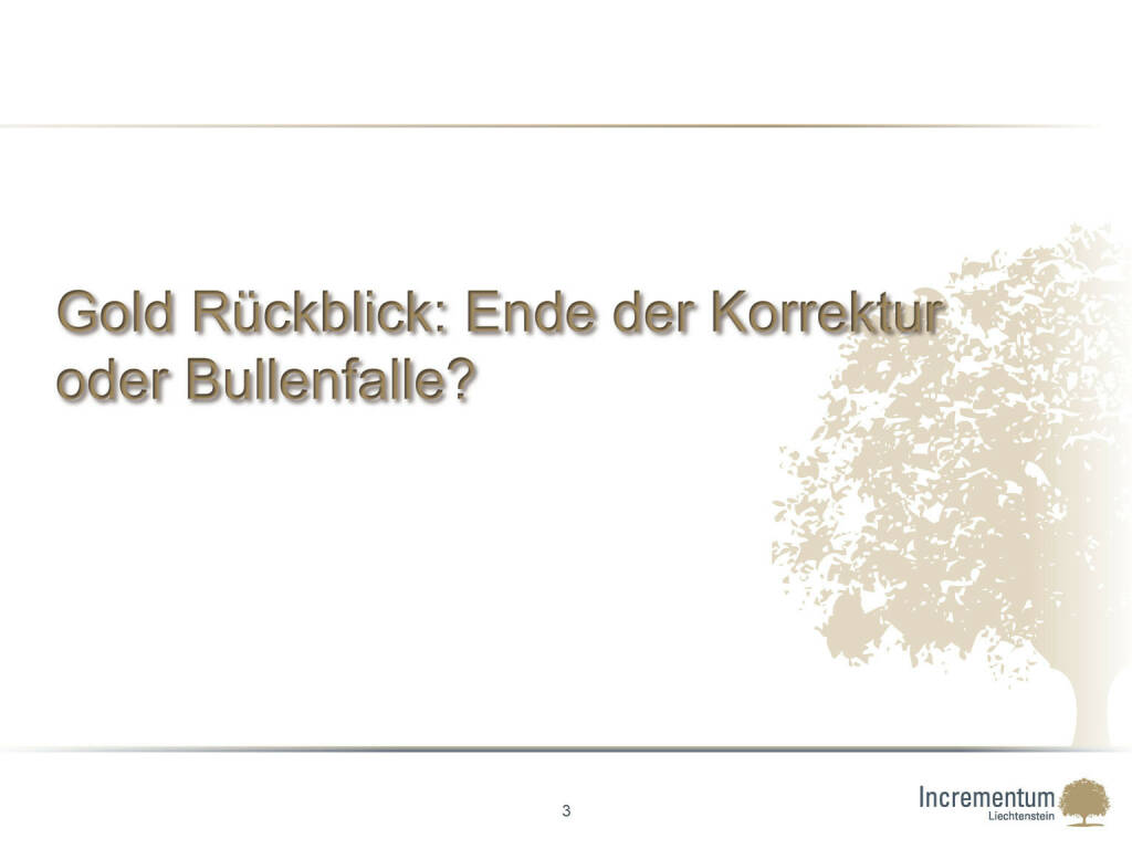 Gold Rückblick: Ende der Korrektur oder Bullenfalle? (24.04.2015) 