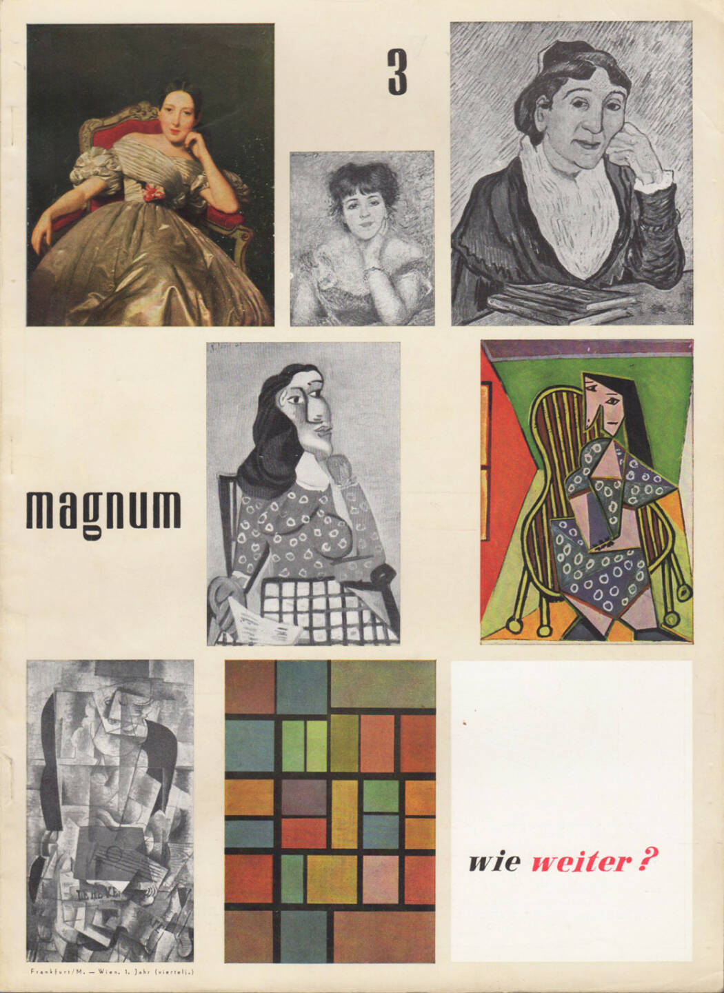 magnum – die Zeitschrift für das moderne Leben, Nummer 3, Zeitschriftenverlag Austria International und Magnum 1954, Cover - http://josefchladek.com/book/magnum_die_zeitschrift_fur_das_moderne_leben_nummer_3_1954_-_wie_weiter