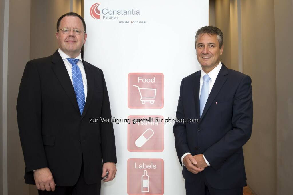 Thomas Unger, CEO Constantia Flexibles Group und Peter Frauenknecht, CFO Constantia Flexibles Group: Constantia Flexibles verzeichnet Rekordjahr in 2014, © Aussender (27.04.2015) 