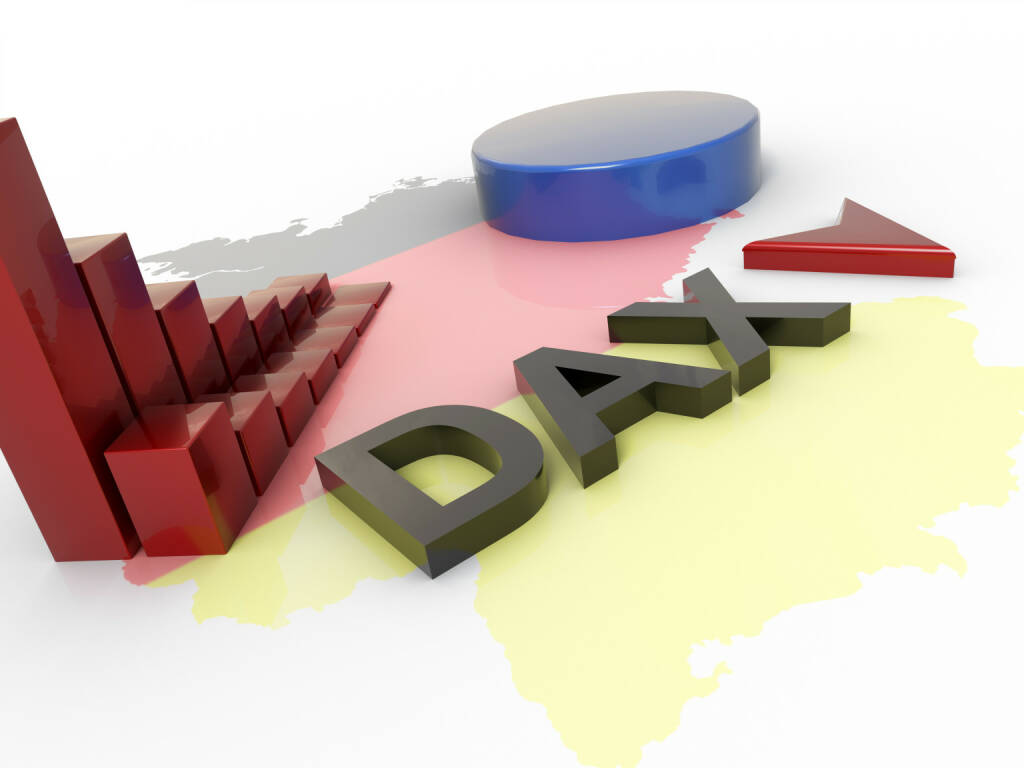 DAX, fallend, rot, http://www.shutterstock.com/de/pic-246823129/stock-photo-dax-recession-d-concept.html, © www.shutterstock.com (30.04.2015) 