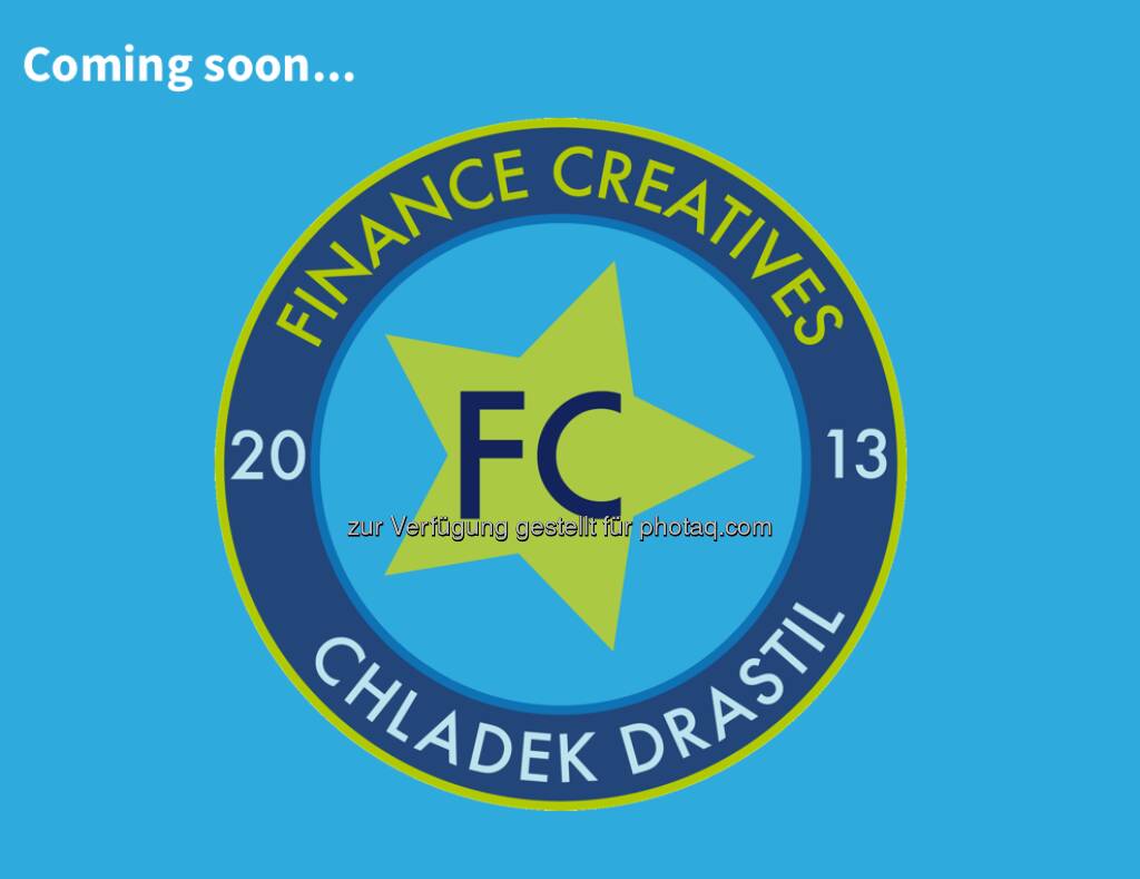 Das Logo der FC Chladek Drastil GmbH, des künftigen Betreibers von finanzmarktfoto.at, die Website ist coming soon. Logo created by Nina Chladek-Danklmaier (24.02.2013) 