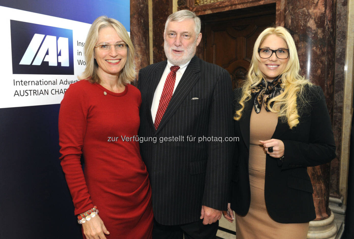 Martina Hörmer, Franz Fischler, Christina Weidinger beim IAA Business Communication Lunch, mit Franz Fischler und Christina Weidinger (c) ORF/Thomas Jantzen