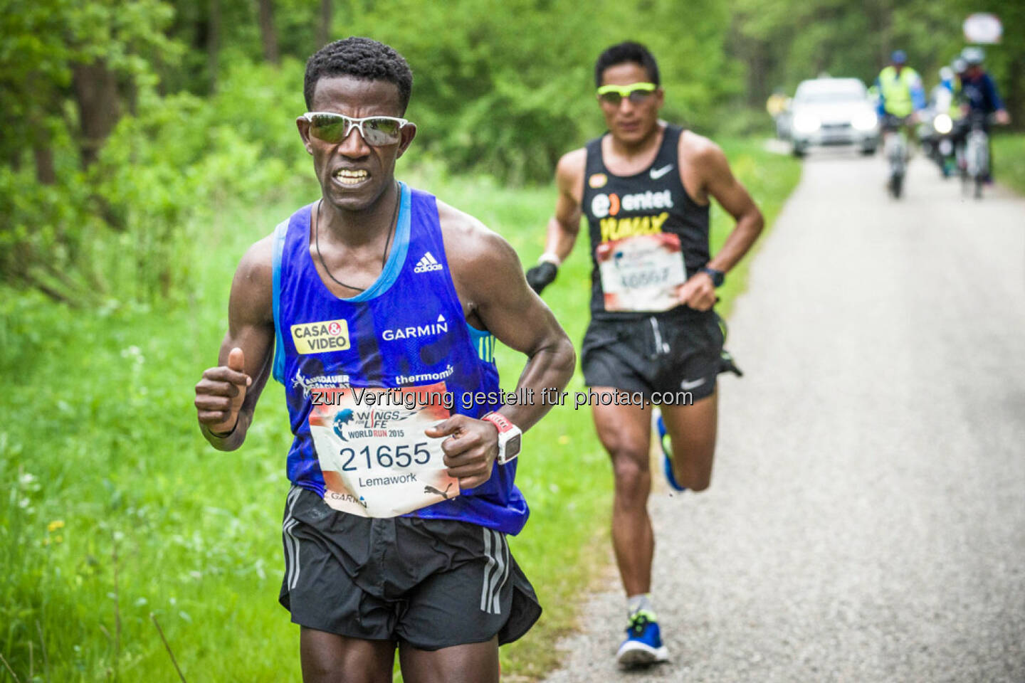 Lemawork Ketama of Ethiopia competes during the  Wings for Life World Run in lower Austria, Austria on May 3, 2015. // Philip Platzer for Wings for Life World Run // Please go to www.redbullcontentpool.com for further information. // 