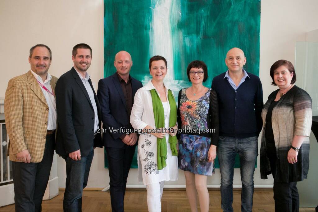 Thomas Traudtner (Der Standard), Christoph Wirl (GF Magazin Training), Ronny Hollenstein (Geschäftsführer ic2 concepts & trainings Gmbh), Cornelia Dankl (Bonus Vorsorgekasse AG und Obfrau HR Circle), Roswitha Reisinger (GF Lebensart/Businessart), Reinhard Herok (Gugler Cross Media), Susanne Heidrich (ARS), © HR Circle/Martina Draper (05.05.2015) 