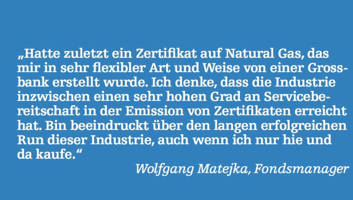 Wolfgang Matejka, Fondsmanager