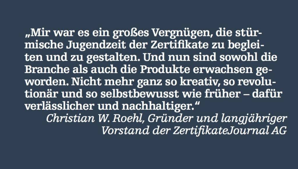 Christian W. Roehl, Vorstand der ZertifikateJournal AG (07.05.2015) 