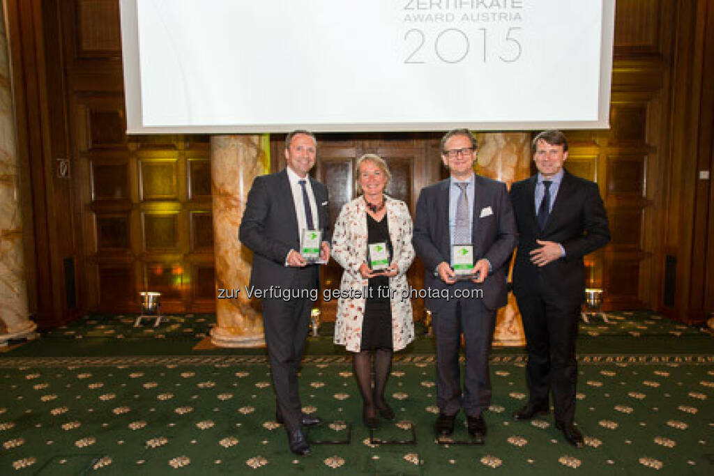 Zertifikate Award 2015 - Frank Weingarts, Heike Arbter, Markus Kaller, Lars Brandau, © ViennaShots - professional photographers, Wolfgang Pecka (11.05.2015) 