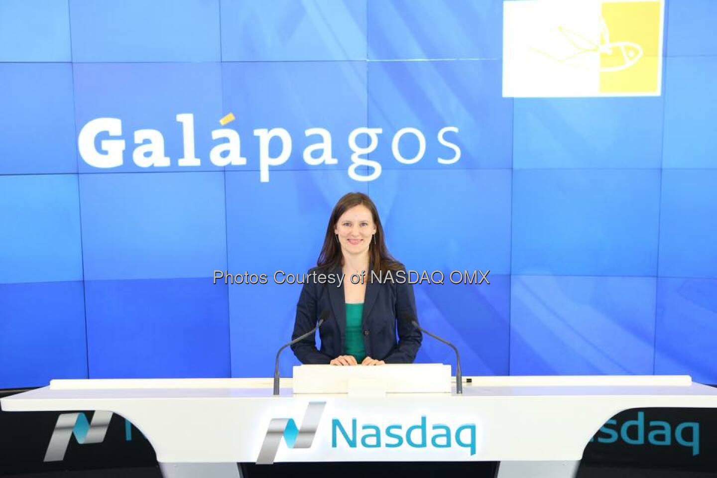 Galapagos rang the Nasdaq Opening Bell in celebration of #IPO today! $GLPG  Source: http://facebook.com/NASDAQ