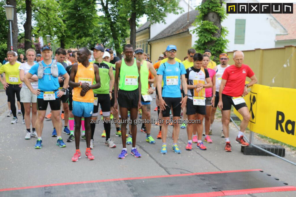 Raiffeisen Schlössermarathon 2015, Elite vor dem Start, © MaxFun Sports (17.05.2015) 