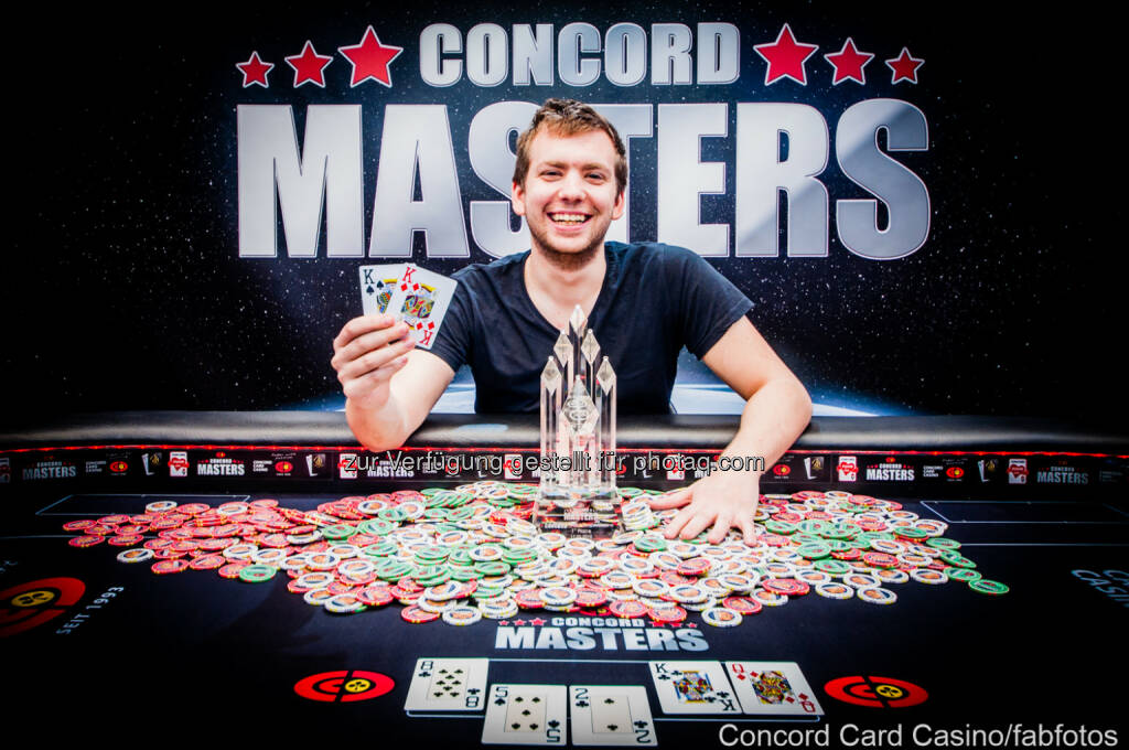 Concord Masters Gewinner Paul Rosner: CBA Spielapparate- und Restaurantbetriebs GmbH: Österreicher gewinnt beim Pokerevent Concord Masters in Wien fast € 60.000, © Aussender (18.05.2015) 