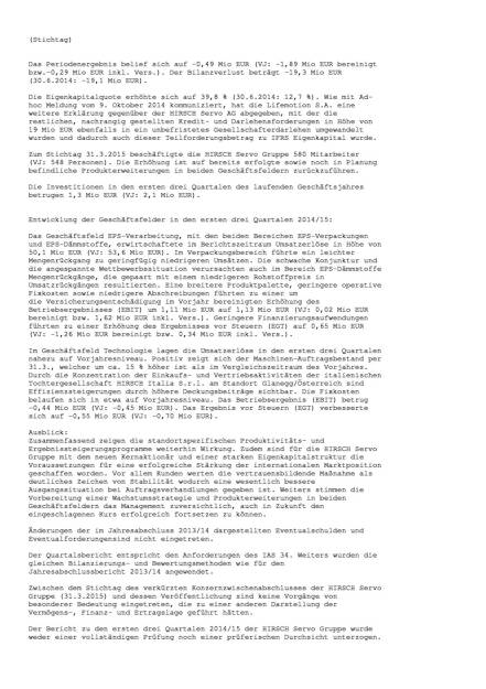 Hirsch Q1-Q3, Seite 2/3, komplettes Dokument unter http://boerse-social.com/static/uploads/file_45_hirsch_ergebnis.pdf (29.05.2015) 