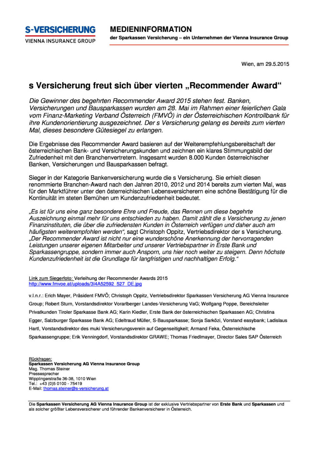s Versicherung mit Recommender Award, Seite 1/1, komplettes Dokument unter http://boerse-social.com/static/uploads/file_47_s_versicherung.pdf