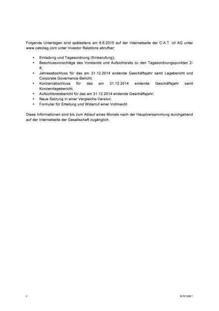 CAT oil Widerruf, Seite 2/6, komplettes Dokument unter http://boerse-social.com/static/uploads/file_57_cat-ohv-einberufung.pdf (01.06.2015) 