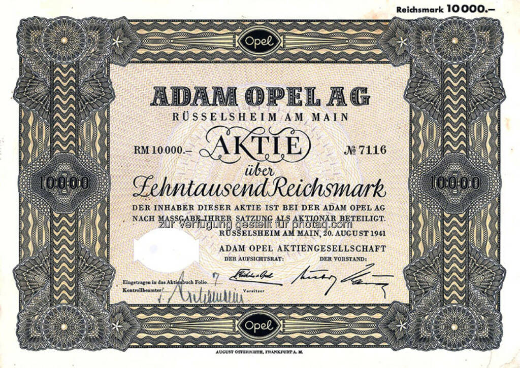 Aktie Adam Opel AG, © Uli Hanke (02.06.2015) 