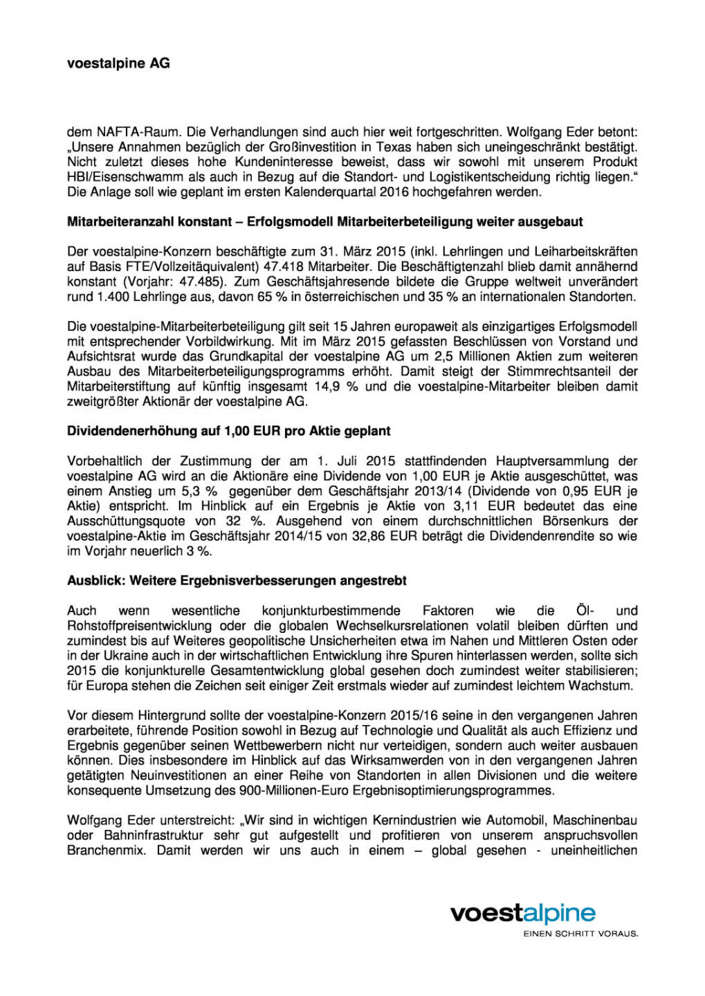 voestalpine mit deutlichem Ergebnissprung im Geschäftsjahr 2014/15, Seite 3/6, komplettes Dokument unter http://boerse-social.com/static/uploads/file_74_voestalpine_gj_201415.pdf