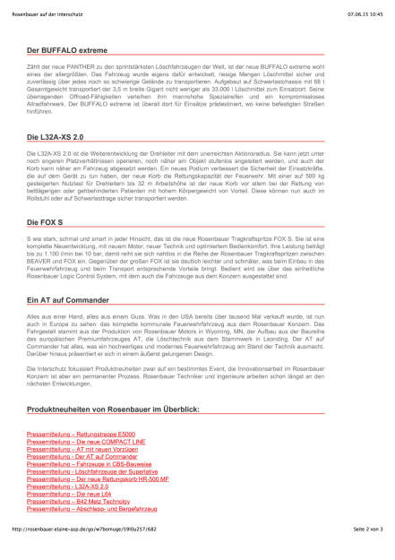 Rosenbauer auf der Interschutz, Seite 2/3, komplettes Dokument unter http://boerse-social.com/static/uploads/file_87_rosenbauer_interschutz.pdf (07.06.2015) 