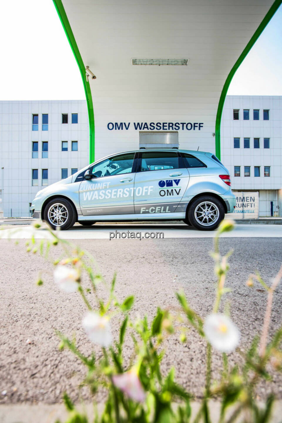Wasserstoffauto der OMV, Wasserstoff Tankstelle