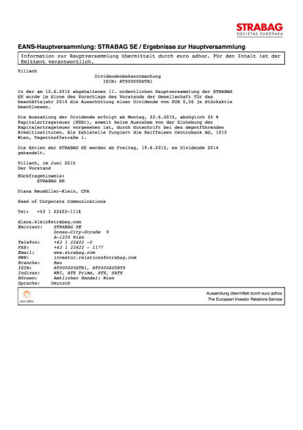 Strabag HV Ergebnisse, Seite 1/1, komplettes Dokument unter http://boerse-social.com/static/uploads/file_121_strabag_hv_ergebnisse.pdf (12.06.2015) 