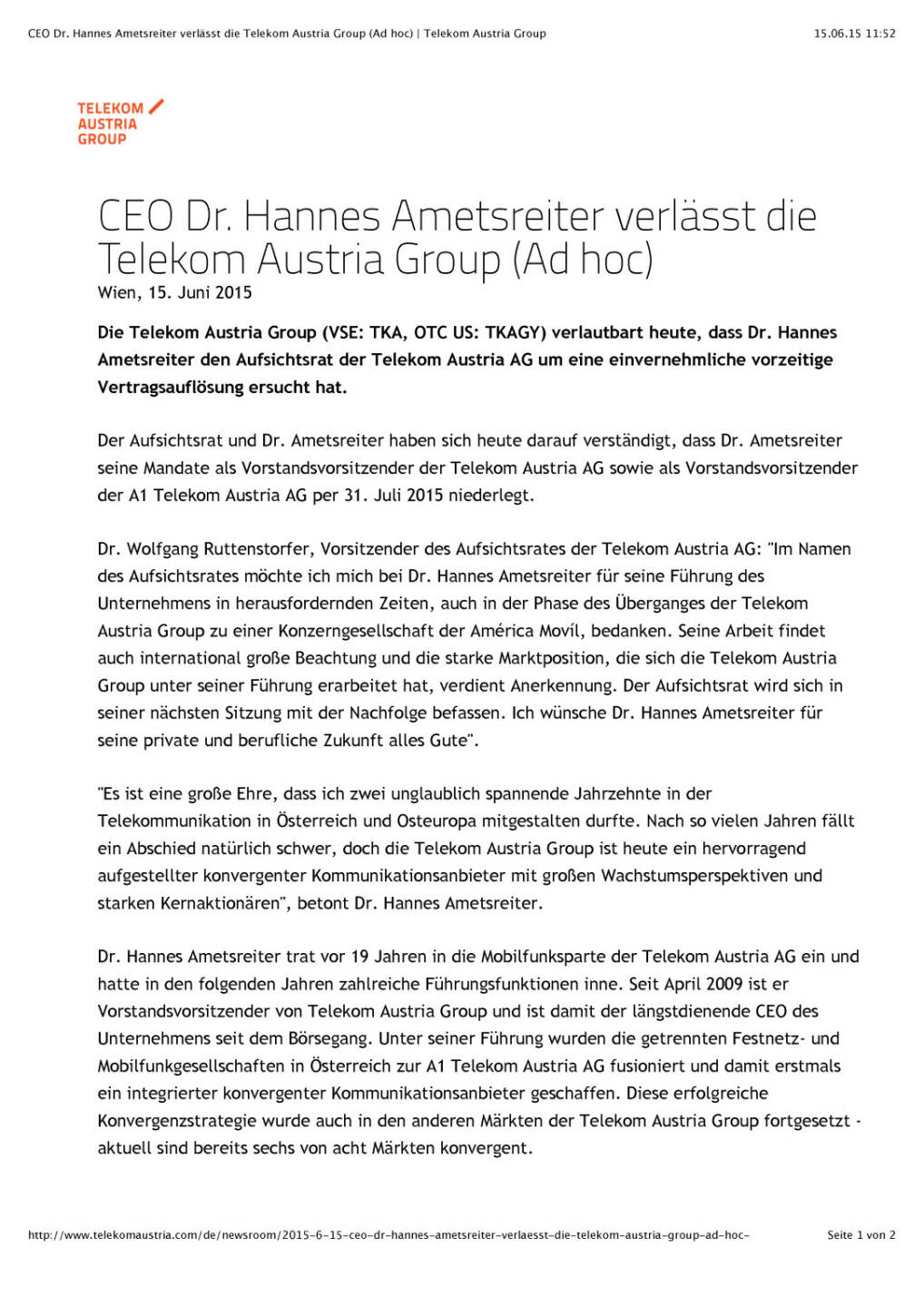 CEO Hannes Ametsreiter verl&auml;sst die Telekom Austria Group, Seite 1/2, komplettes Dokument unter http://boerse-social.com/static/uploads/file_123_telekom_ametsreiter.pdf