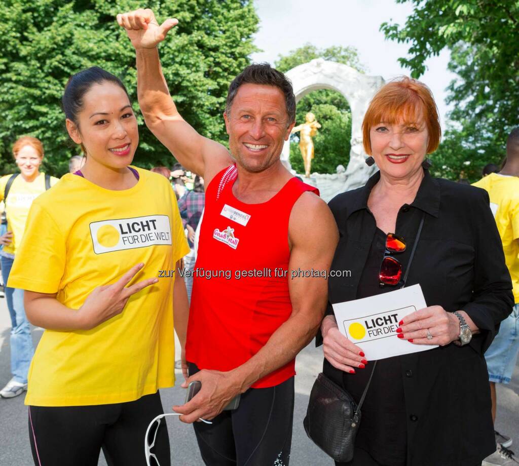 Miriam Hie, Hans Enn, Chris Lohner, © Licht für die Welt/Thomas Meyer (17.06.2015) 