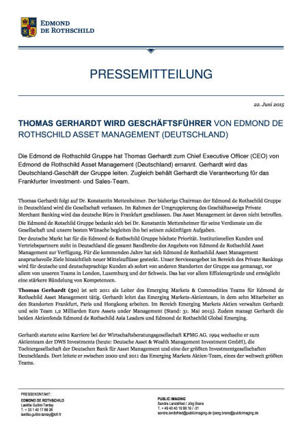 Thomas Gerhardt wird GF von Edmond de Rothschild Asset Management, Seite 1/2, komplettes Dokument unter http://boerse-social.com/static/uploads/file_152_rothschild_asset_management.pdf (22.06.2015) 
