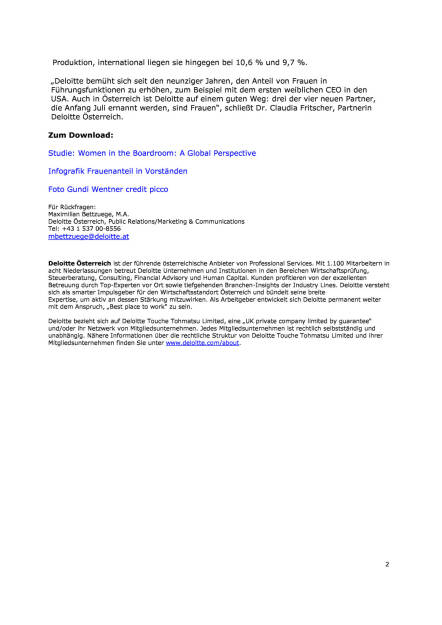 Deloitte Studie zu Frauen im Vorstand, Seite 2/2, komplettes Dokument unter http://boerse-social.com/static/uploads/file_170_deloitte_studie.pdf (25.06.2015) 
