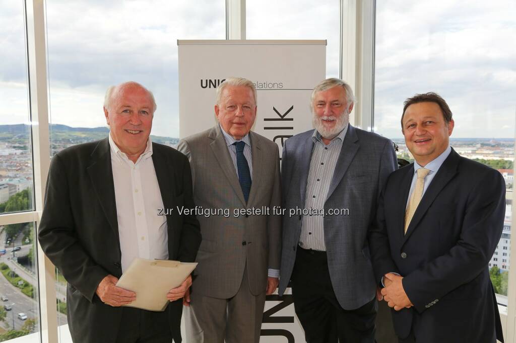 Herbert Lackner, Profil, Franz Vranitzky, ehem. Bundeskanzler; Franz Fischler, Präsident des Europäischen Forums Alpbach und ehem. EU-Kommissar, Josef Kalina Unique relations: Unique Public Relations GmbH: Uniquetalk: Vranitzky und Fischler zum politischen Status-Quo, © Aussender (25.06.2015) 