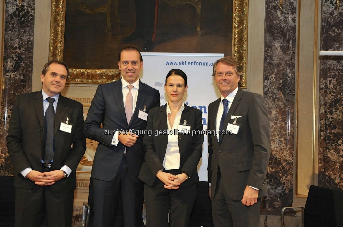 Wolfgang Matejka (Matejka & Partner), Werner Hoffmann (Contrast Management), Bettina Schragl (BE), Hans Tschuden (Telekom Austria)
