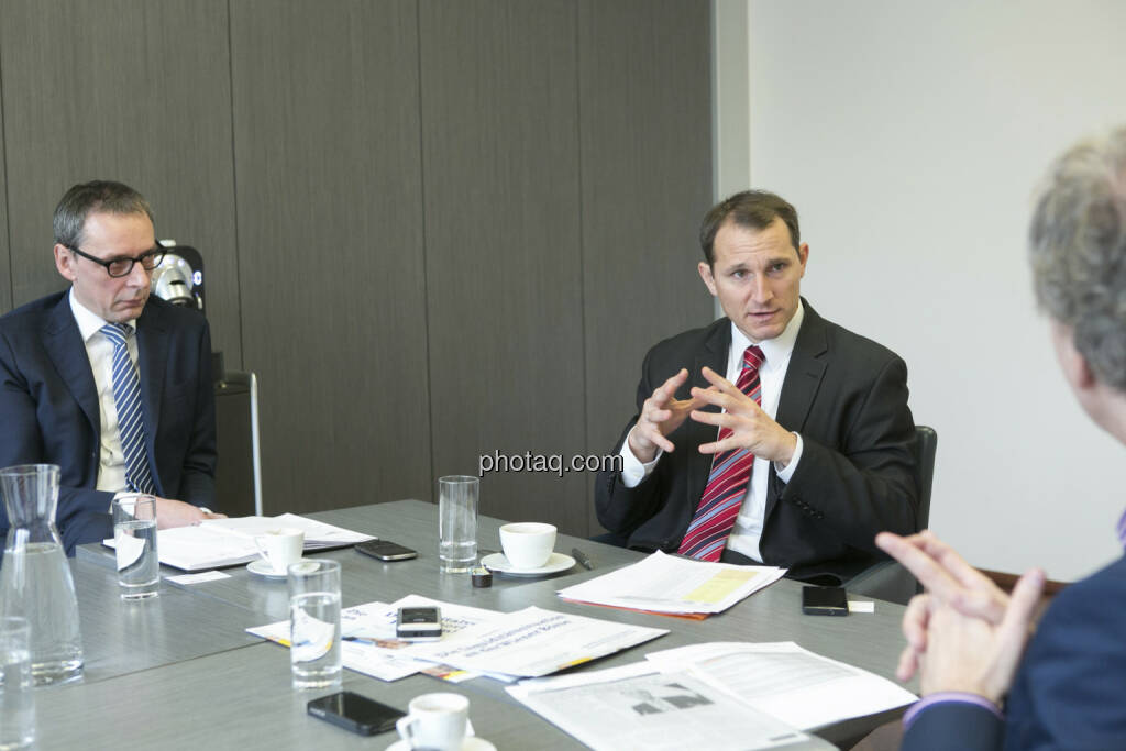 Wilhelm Celeda (RCB), Stefan Dörfler (Erste Group), © Martina Draper/finanzmarktfoto.at (09.03.2013) 