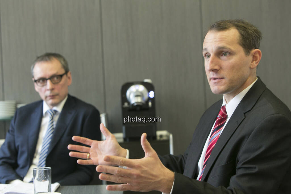 Wilhelm Celeda (RCB), Stefan Dörfler (Erste Group), © Martina Draper/finanzmarktfoto.at (09.03.2013) 