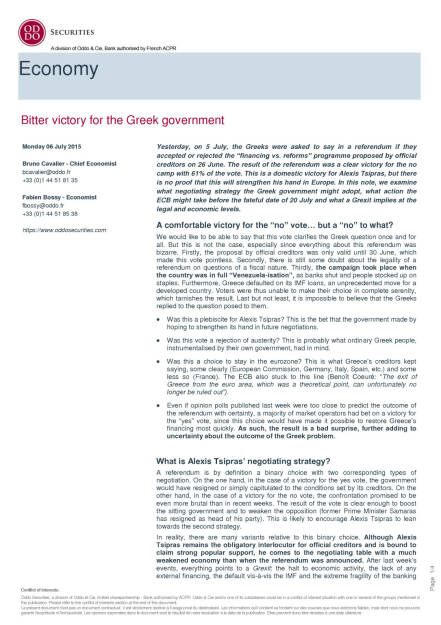 Bitterer Sieg für die Griechen, Seite 1/4, komplettes Dokument unter http://boerse-social.com/static/uploads/file_207_bitterer_sieg_fur_die_griechen.pdf (06.07.2015) 