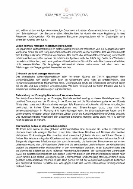Aktien weiterhin attraktivste Anlageklasse, Seite 2/6, komplettes Dokument unter http://boerse-social.com/static/uploads/file_208_semper.pdf (06.07.2015) 