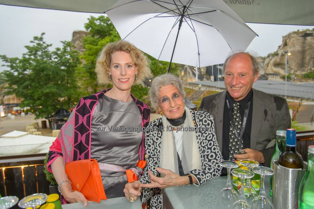 Maren Hofmeister (Intendantin) Lotte Tobisch, Robert Dornhelm (Regisseur), © ViennaPress / Andreas Tischler (09.07.2015) 