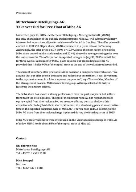 Angebot an den Miba-Streubesitz, Seite 1/1, komplettes Dokument unter http://boerse-social.com/static/uploads/file_227_angebot_an_den_miba-streubesitz.pdf (14.07.2015) 