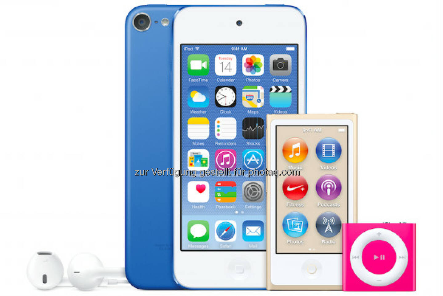 Neuer Apple iPod touch, neue Farben, A8 Chip, 8-Megapixel iSight Kamera & Apple Music ; © 2015 Apple Inc.
