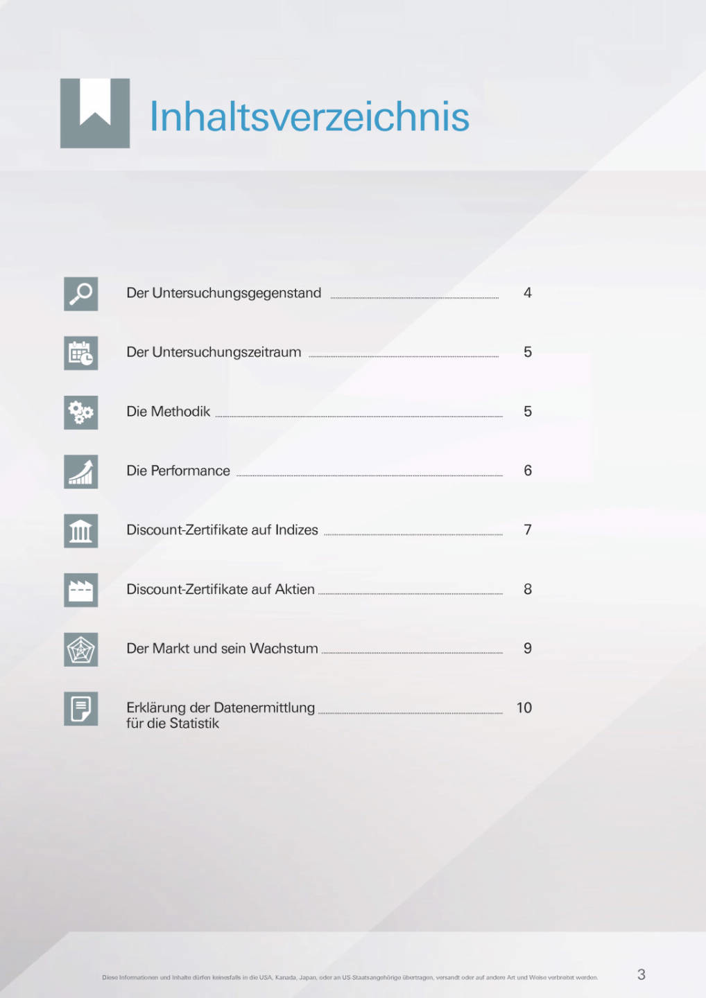 Discount-Zertifikate-Studie Deutsche Asset & Wealth Management, Seite 3/11, komplettes Dokument unter http://boerse-social.com/static/uploads/file_233_discount-zertifikate-studie_deutsche_asset_wealth_management.pdf