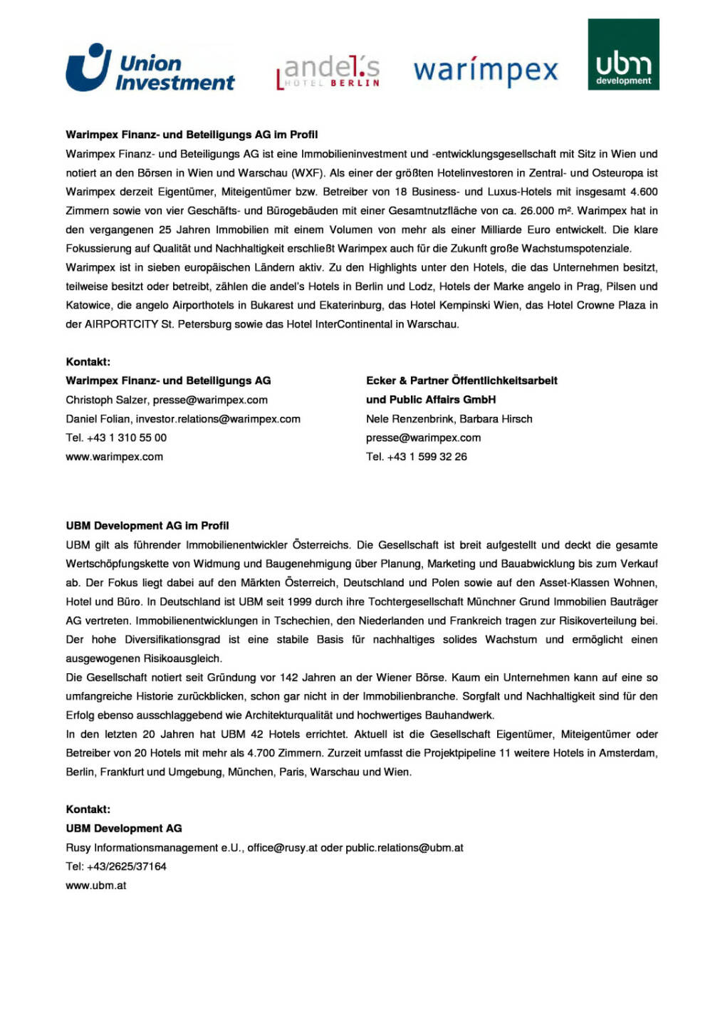 Union Investment kauft von UBM und Warimpex, Seite 3/3, komplettes Dokument unter http://boerse-social.com/static/uploads/file_242_union_investment_sichert_sich_kongresshotel_andels_berlin_von_ubm_und_warimpex.pdf