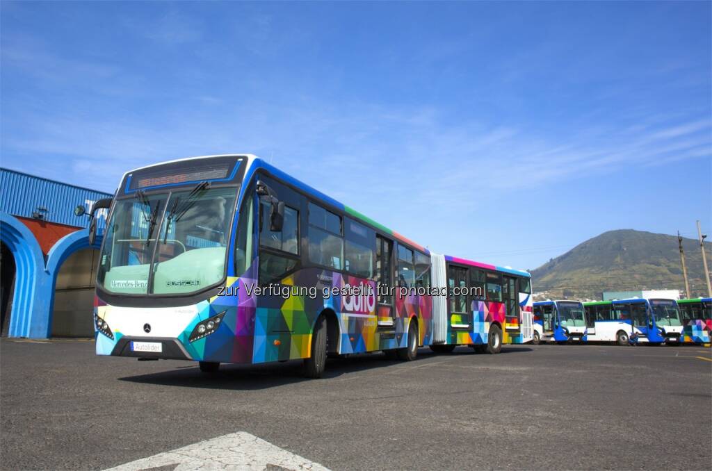 Mercedes-Benz Gelenkbus in Quito Ecuador : Daimler Buses verbucht wichtige Großaufträge in Brasilien und Ecuador : (c) Daimler, © Aussendung (24.07.2015) 